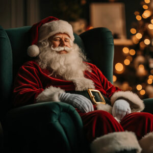 santa in arm chair
