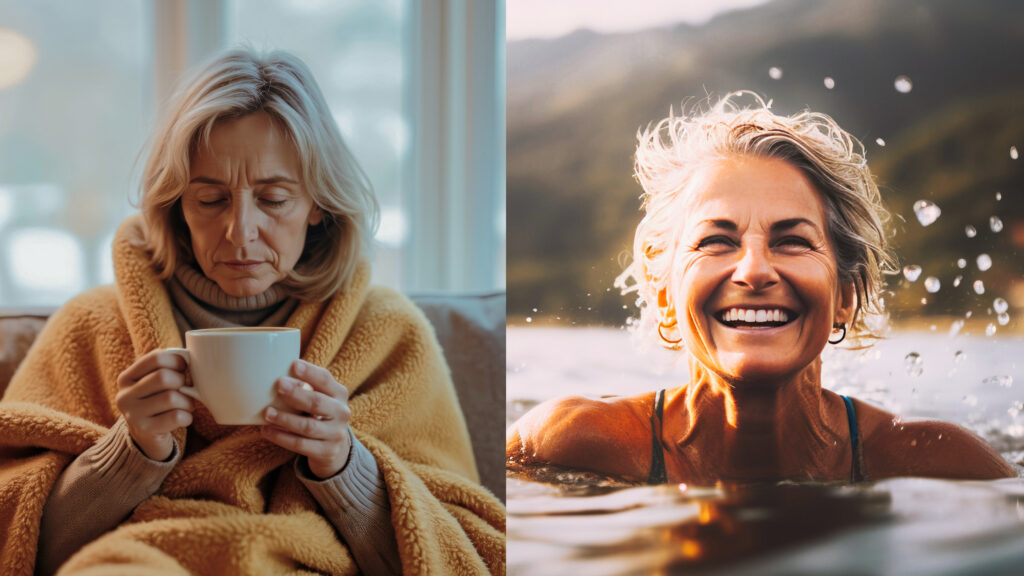 Contrast of sadness and joy