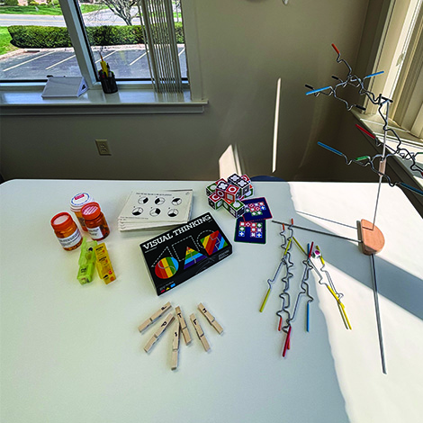 items for vision, thinking and sequencing